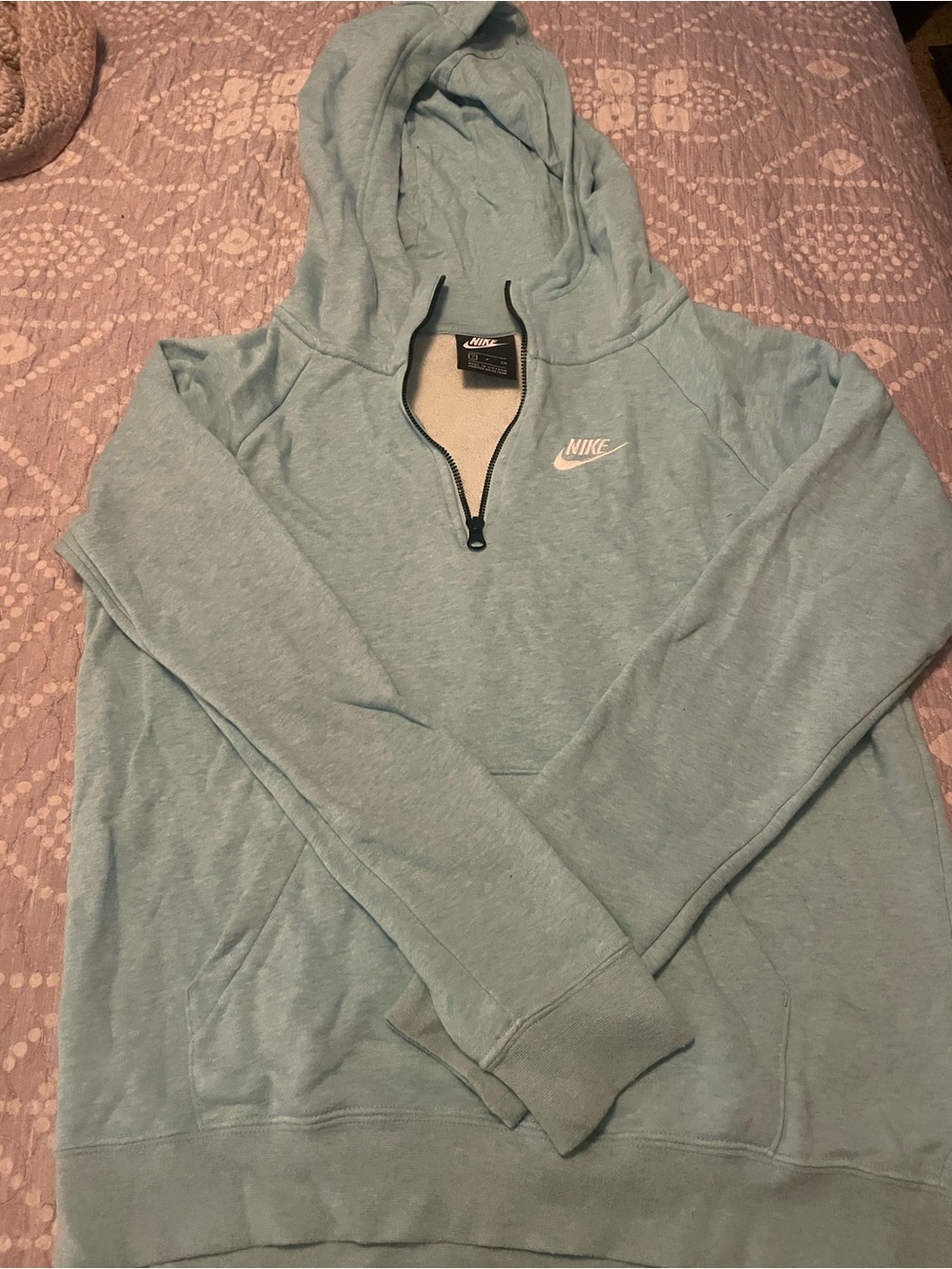 Nike Light Aqua Half-Zip Hoodie